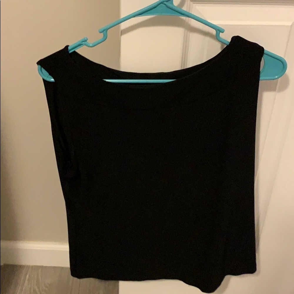 Black semi-short sleeve work shirt